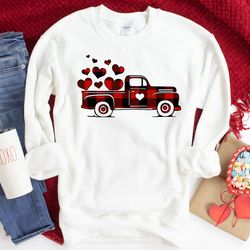valentines truck with heart, truck with heart, valentines day shirt, couple matching shirt, gift for wife, mothers day