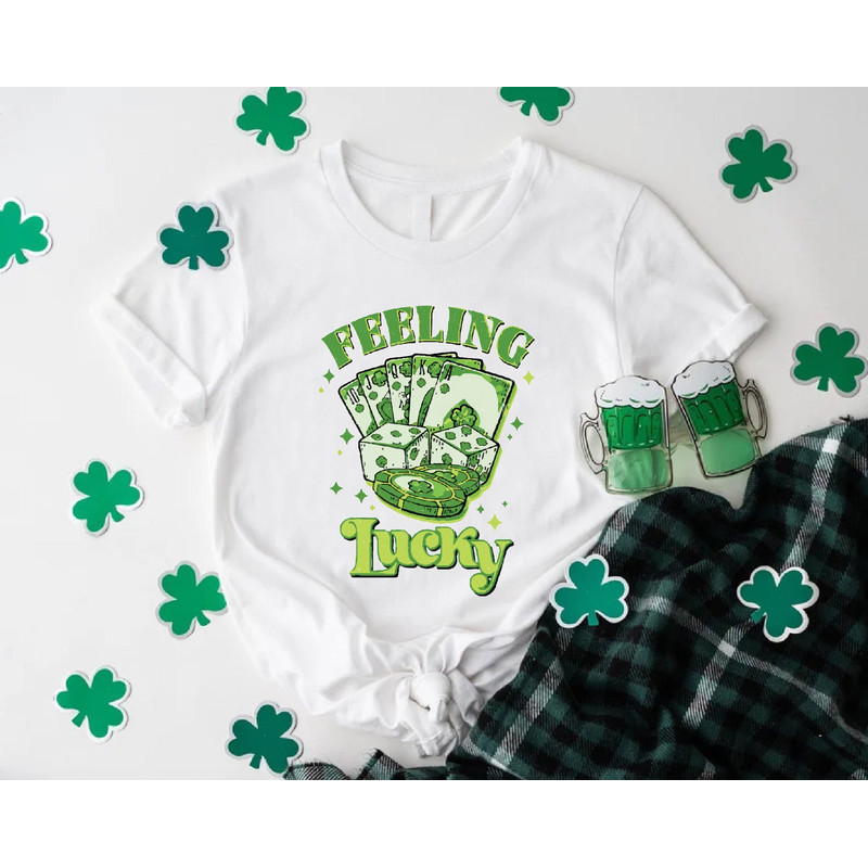 Feeling Lucky St Patricks Day, Shamrock Lucky Tshirt, Paddys Day Shirt, Patrick Day Gift,Clover Shirt St Patricks,Irish Shirts for Women Men 1.jpg