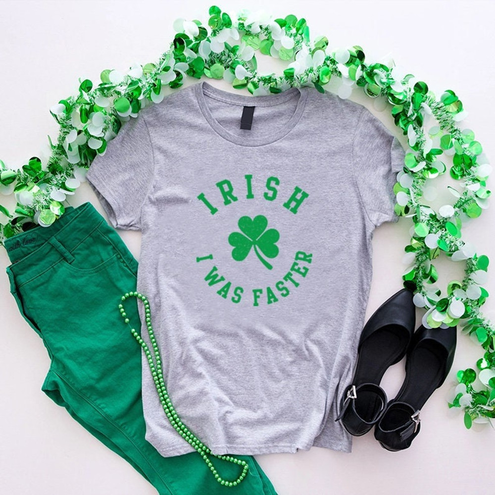 St Patrick's Running Shirt, St Paddy's Day Shirt, Cute Shamrock T-Shirt, Woman St Patricks Day Shirt, Irish Men Shirt, St Patrick's Day Tee.jpg