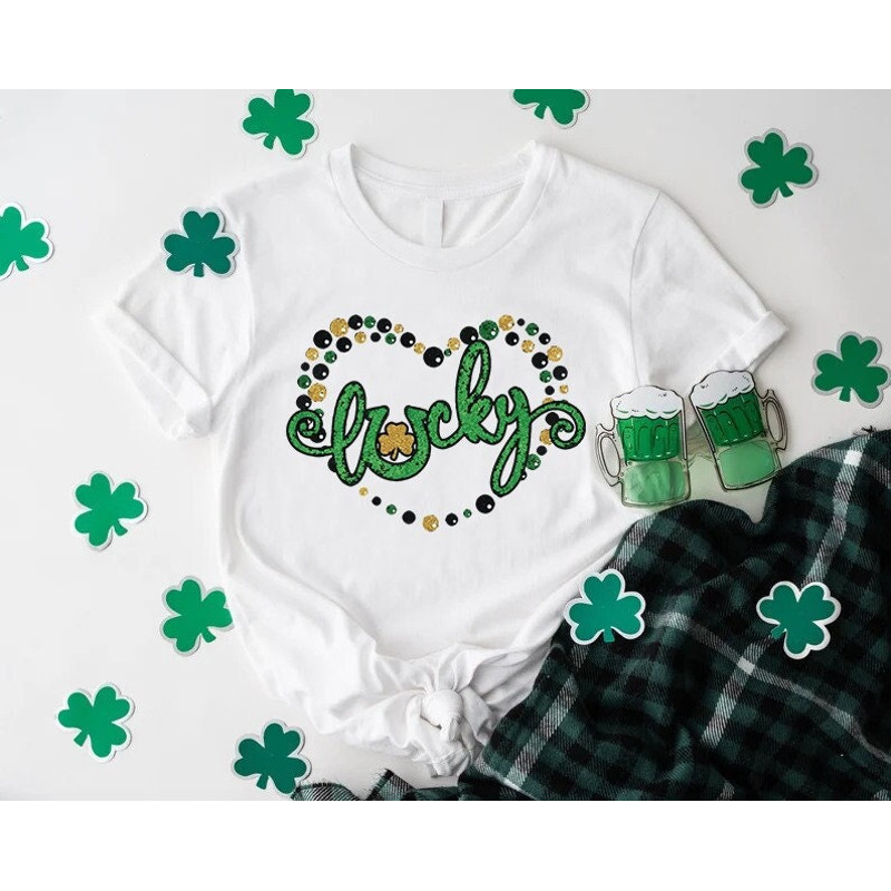 St Patricks Lucky Shirt, Shamrock Lucky Tshirt, St Patricks Gifts, Four Leaf Clover Shirt, Womens St Pattys Shirt Gift, Lucky Clover Shirt.jpg