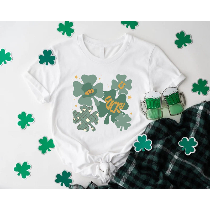 Womens Shamrock Shirt, Lucky Shirt, St. Patrick's Day Gift, Leopard Lucky Shirt, Lucky Clover Shirt, Irish Shirt Women,Irish Gifts for Women.jpg