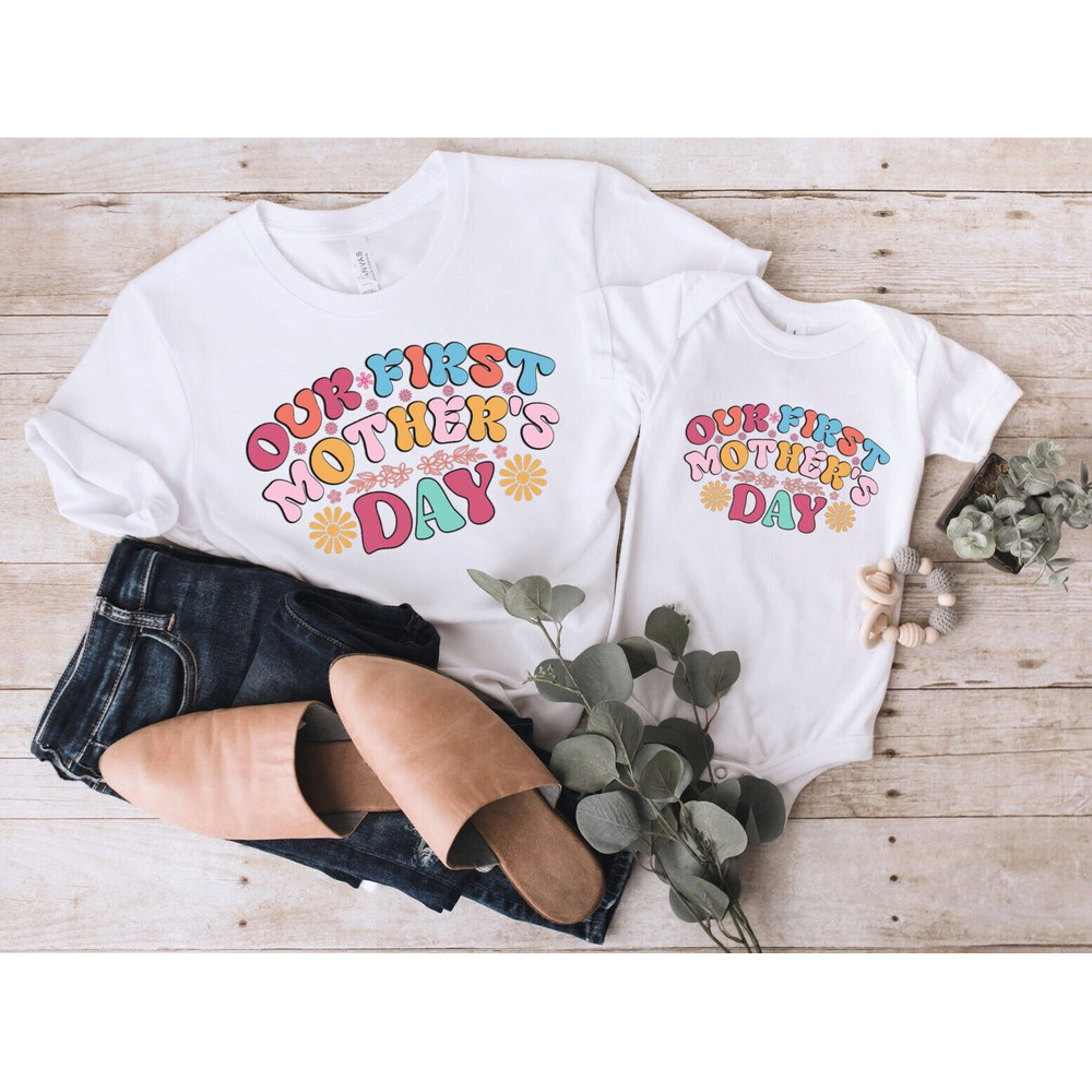 Our Mothers Day Shirt, First Mothers Day Matching T-Shirt, First Mothers Day Gift Tee, Mommy And Me Matching Shirts, Mommy And Baby Outfits.jpg