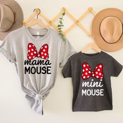 disney family shirt,red bow matching mama  mini mouse shirt,mama mouse shirt,mini mouse t-shirt,funny mom gifts,disney f