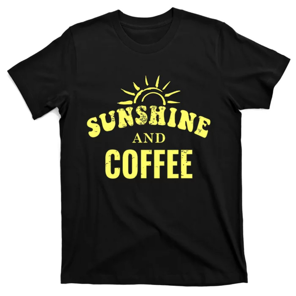 TeeShirtPalace Coffee Lovers Sunshine and Coffee Retro Style Mothers Day T-Shirt.jpg