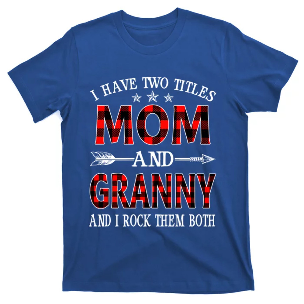 TeeShirtPalace Red Plaid Christmas Granny Mothers Day For Granny Grandma Gift T-Shirt.jpg