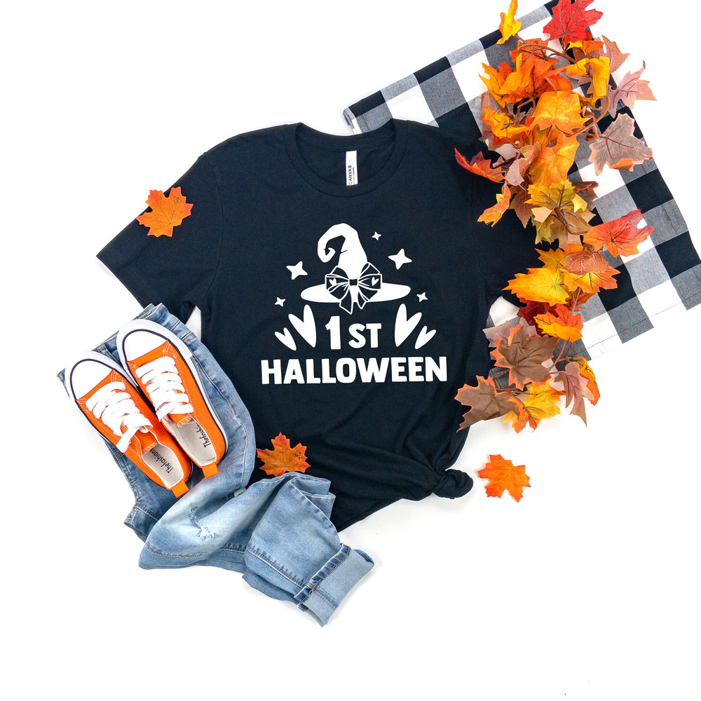 First Halloween Shirt, 1st Halloween Shirt, Halloween Shirt, Happy Halloween, Halloween Hat Shirt, Horror Shirt, Witch Shirt, Halloween.jpg
