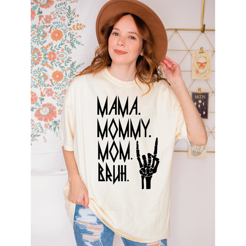 Mama Shirt, Ma Mama Mom Bruh Shirt, Funny Mom Shirt, Skeleton Hand Mama Tshirt, Mothers Day Shirt, Mom Life Tee, Birthday Gift LS139 1.jpg