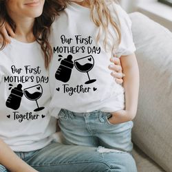 our first mothers day shirts, mom and daughter shirts, mothers day shirt, mothers day gift, mommy and me shirt, matching