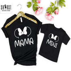 mama and mini shirt, mothers day shirt, mini mouse mom shirt, matching mama shirt, new mother shirt, pregnancy shirt gif