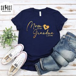 personalized mom grandma shirt, new grandma gift, custom grandmother shirt, new grandmother shirt, mothers day shirt, mi