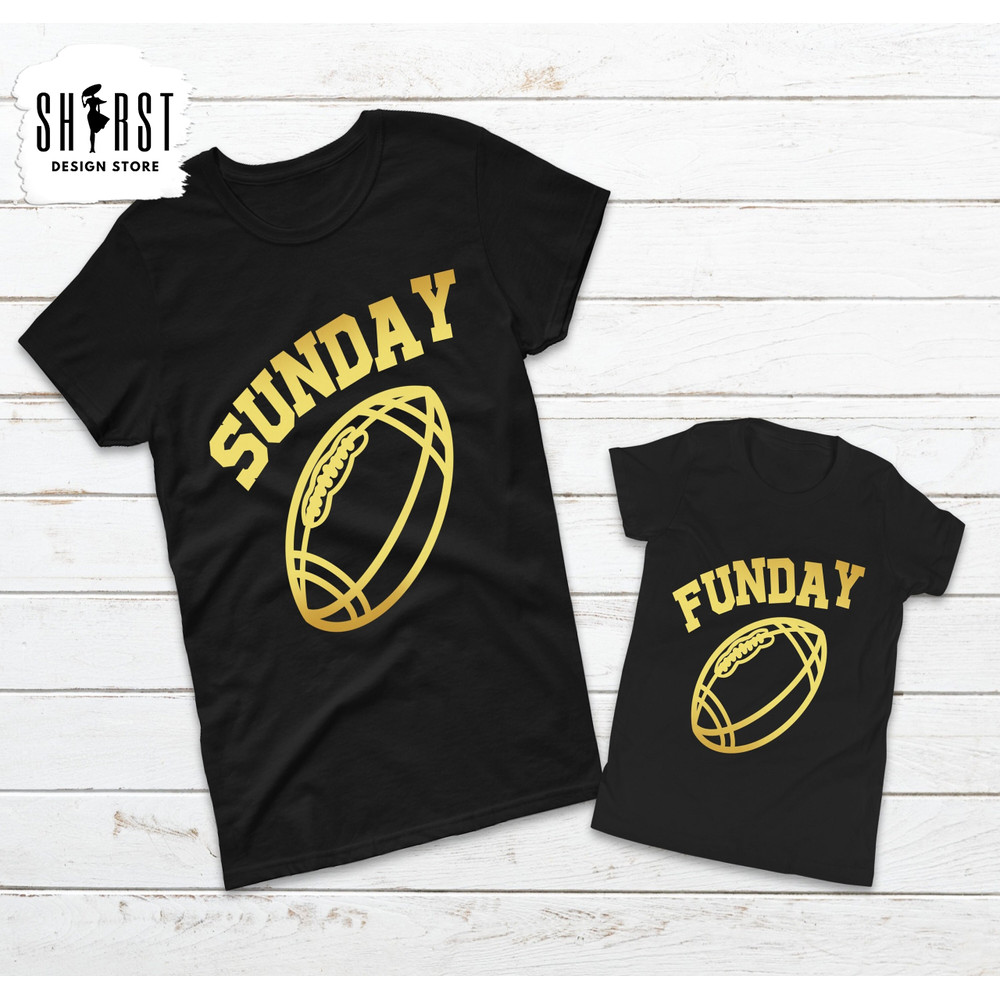 Sunday Funday Matching Family Shirt, Dad and Baby Matching Shirt, Football Shirt, Funny Shirt, Father Son Shirt, Weekend Tee, Matching Shirt.jpg