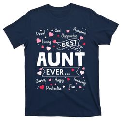 best aunt ever funny first time aunt mothers day t-shirt