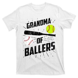 grandma of ballers funny baseball softball mothers day gift t-shirt