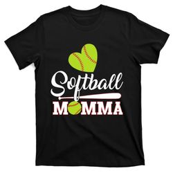 wo softball momma catcher pitcher mothers day mom v-neck t-shirt