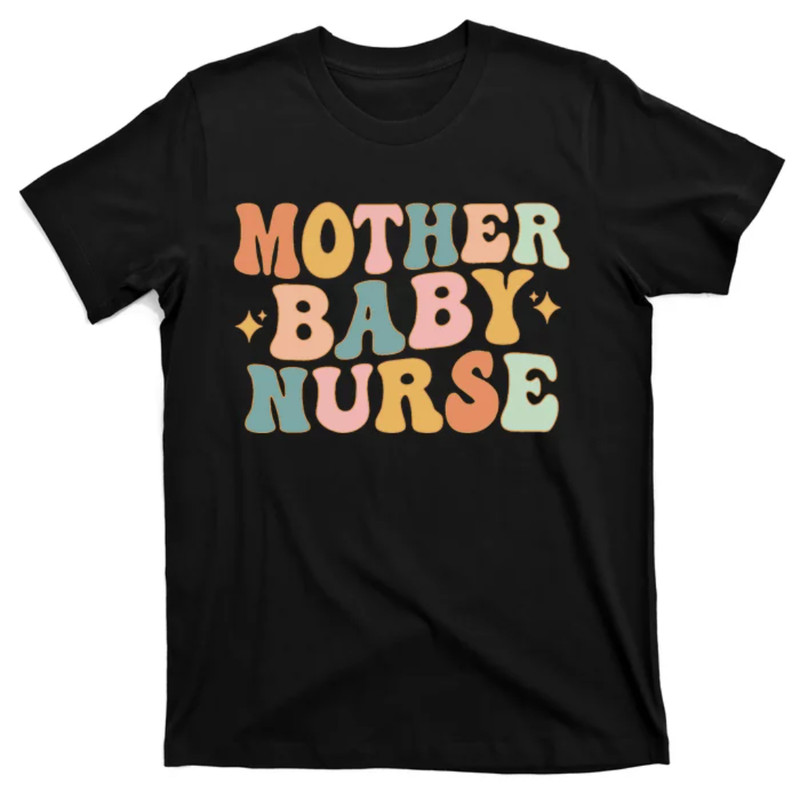 TeeShirtPalace Retro Mother Baby Nurse Postpartum Nurse Mom Baby Nursing T-Shirt.jpg