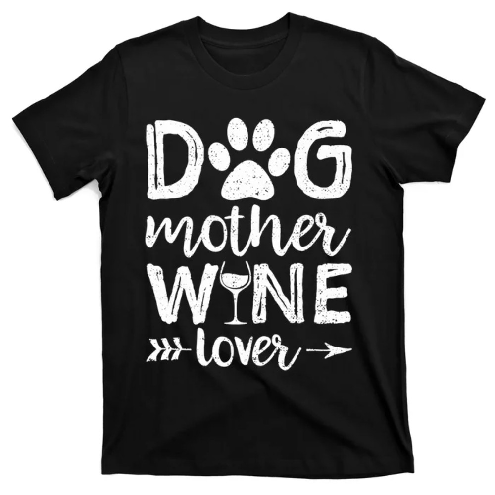 TeeShirtPalace Wo Dog Mother Wine Lover Dog Mom Wine Mother's Day V-Neck T-Shirt.jpg