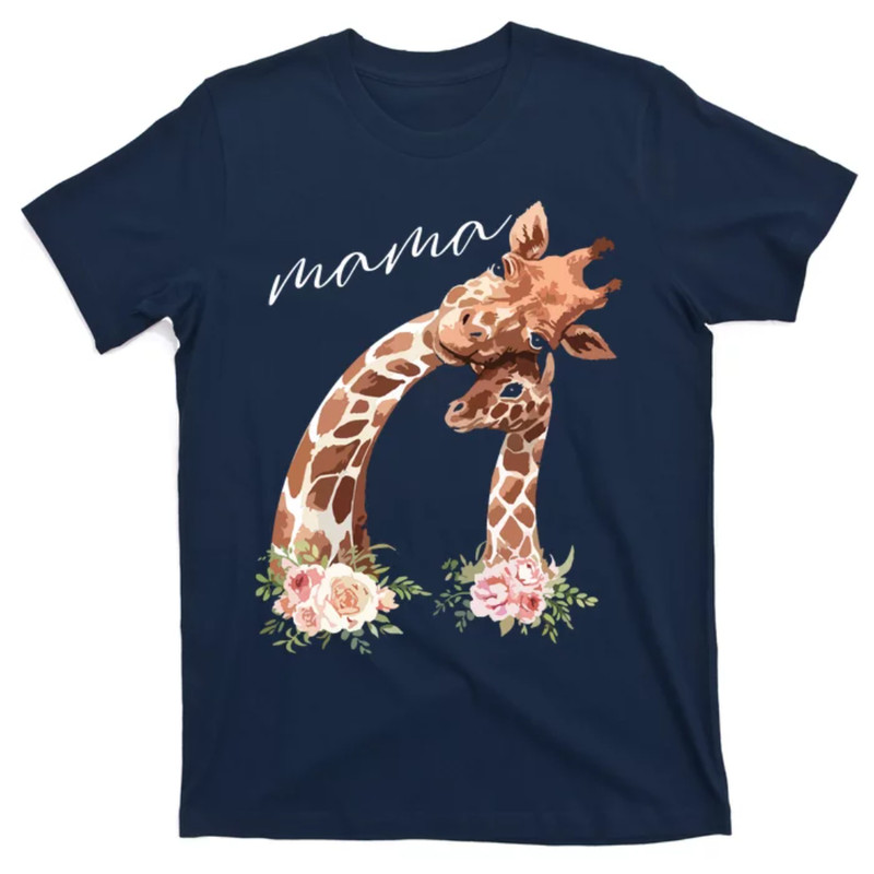 TeeShirtPalace Womens Mama Giraffe Shirts New Mom Mommy Gift For Mothers Day T-Shirt.jpg