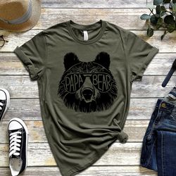 Papa Bear Sunglass, Papa Bear Shirt, Dad Shirt, Fathers Day t-shirt, husband present, family shirt matching shirts, Fath
