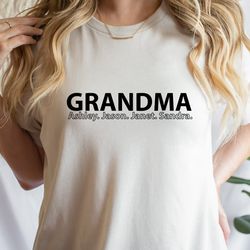 Custom Grandmother Shirt with Grandchildrens Names, Personalized Grandmother Shirt, Customized Grandmother Gift, Grandma
