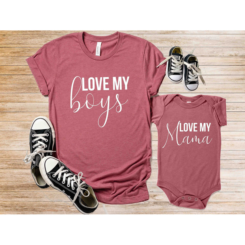 I love my boys, I love my Mama, Matching boy mama shirts, Mama of boys, Mommy and me matching tees for Mother's Day, Mama and me tees.jpg