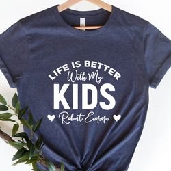 life is better with my boys shirt, custom mother shirt, mom of boys shirt, cute mom t-shirt, mama shirt, gift for mom