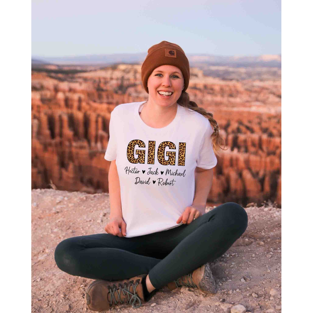 Personalized Gigi Shirt with Grandkids Name, Mothers Day Shirt, Custom Gigi Shirt, Gift For Gigi, Leopard Gigi Shirt, Grandma Shirt.jpg