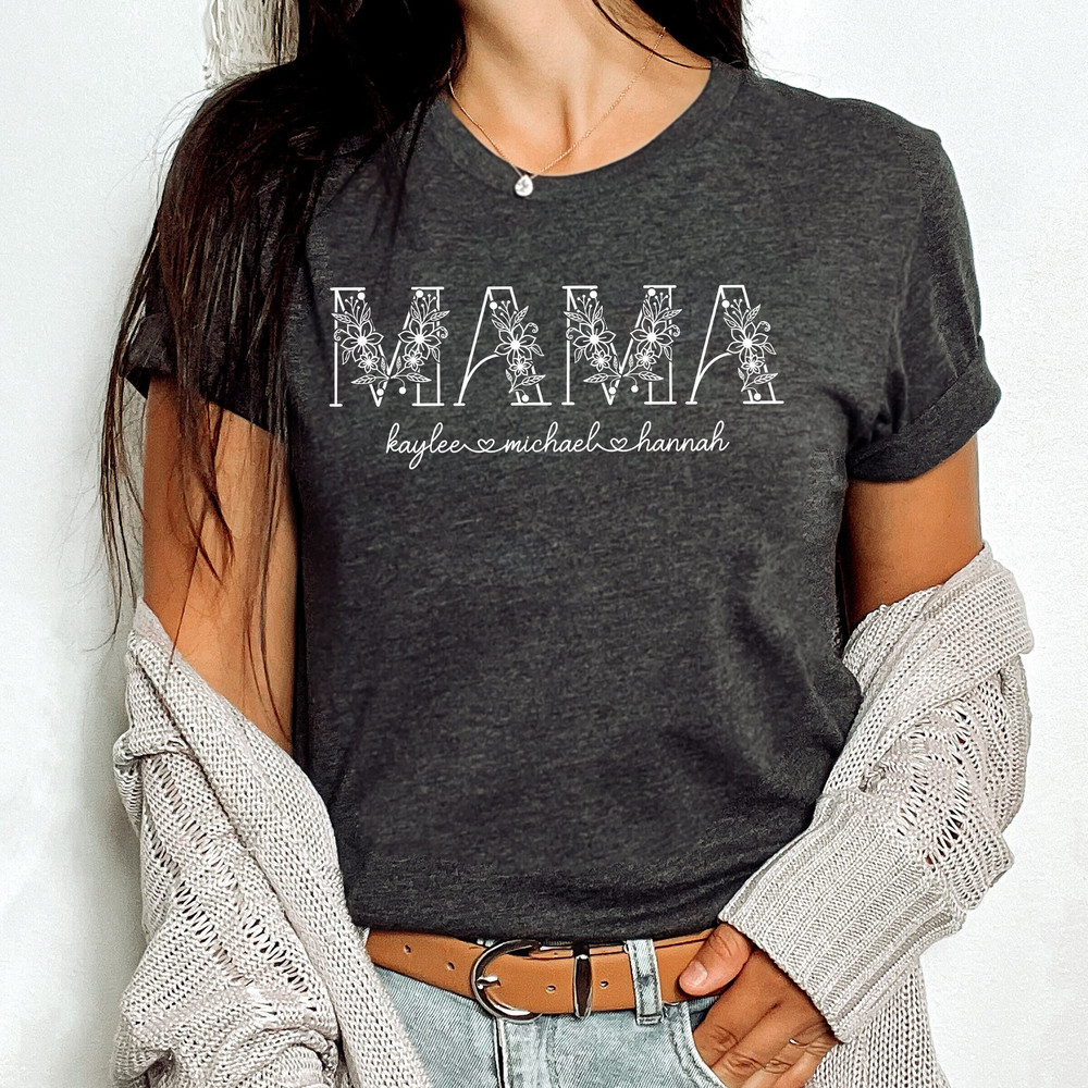 Personalized Mama shirt, Mothers Day Shirt, Sentimental shirt kids names, Custom Mom Shirt, Mothers Day Gift, Mom Gift from Kids Daughter.jpg