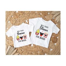 will trade sister for snacks shirt, will trade brother for snacks shirt, snacking shirt, snacking around the world shirt