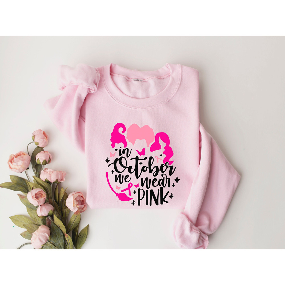 In October We Wear Pink Shirt, Halloween Cancer Awareness, Hocus Pocus Pink Day Shirt, Pink Ribbon Shirt, Cancer Fighter,Pink Day Sweatshirt.jpg