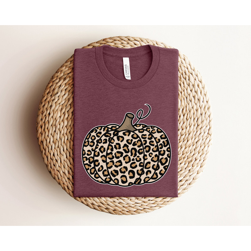 Leopard Pumpkin Shirt, Cheetah Pumpkin Shirt, Hello Fall Shirt, Thanksgiving Sweatshirt, Thanksgiving Shirt For Woman, Cute Pumpkin Shirt.jpg