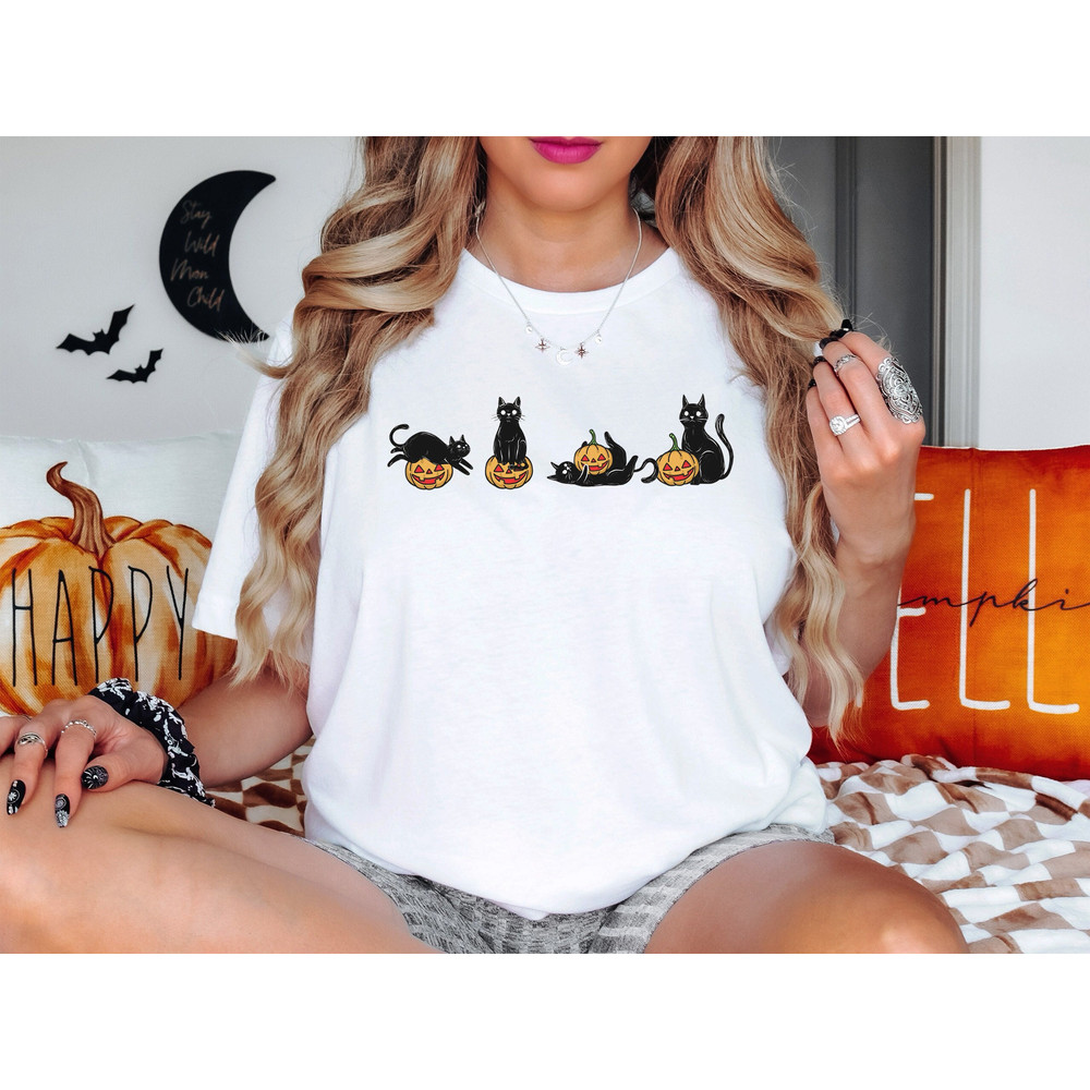 Cats With Pumpkins Shirt, Halloween Shirts, Spooky Shirt, Funny Halloween Shirt, Halloween Gift Tees, Sarcastic Shirts, Boo Crew Shirt.jpg
