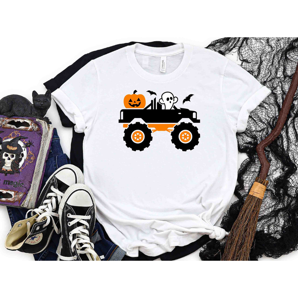 Halloween Monster Truck Shirt, Boy's Halloween Shirt, Boy's Monster Truck Shirt, Truck Halloween Shirt, Toddler Shirt, Halloween Shirt.jpg