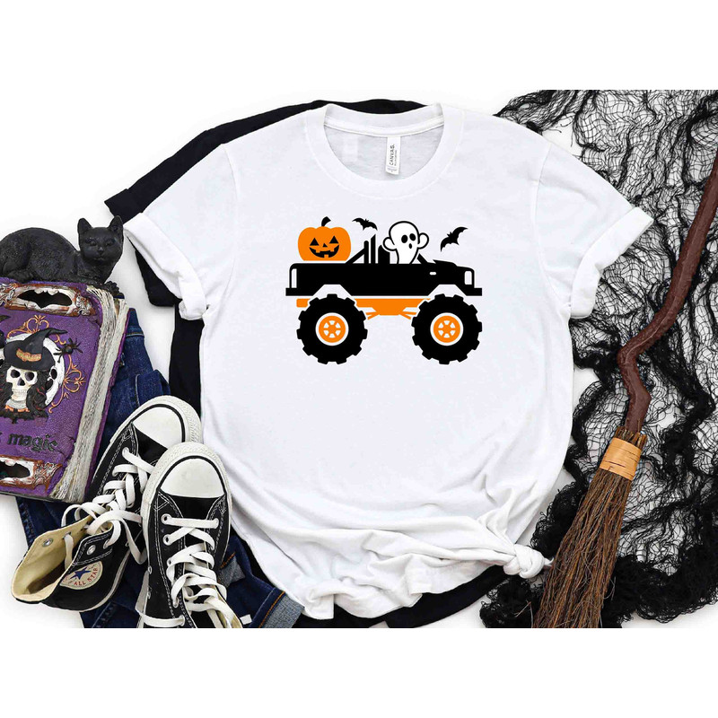 Halloween Monster Truck Shirt, Boy's Halloween Shirt, Boy's Monster Truck Shirt, Truck Halloween Shirt, Toddler Shirt, Halloween Shirt.jpg