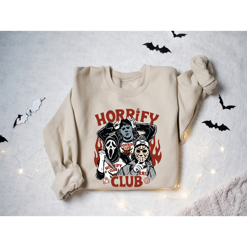Horrify Club Sweatshirt, Halloween Shirts, Spooky Shirt, Halloween Sweatshirt, Halloween Gift, Sarcastic Shirts, Spooky Season, Halloween.jpg