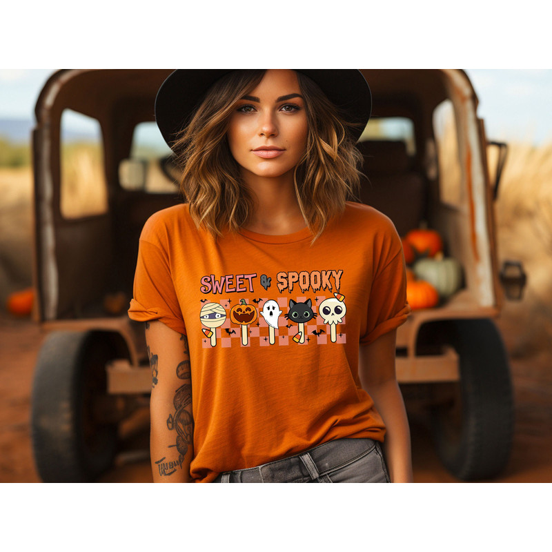 Sweet and Spooky Halloween Shirt, Kids Halloween Shirt, Ghost Suckers T-Shirt, Pumpkin Shirt, Mummy Shirt, Skull Shirt, Halloween Sweatshirt.jpg