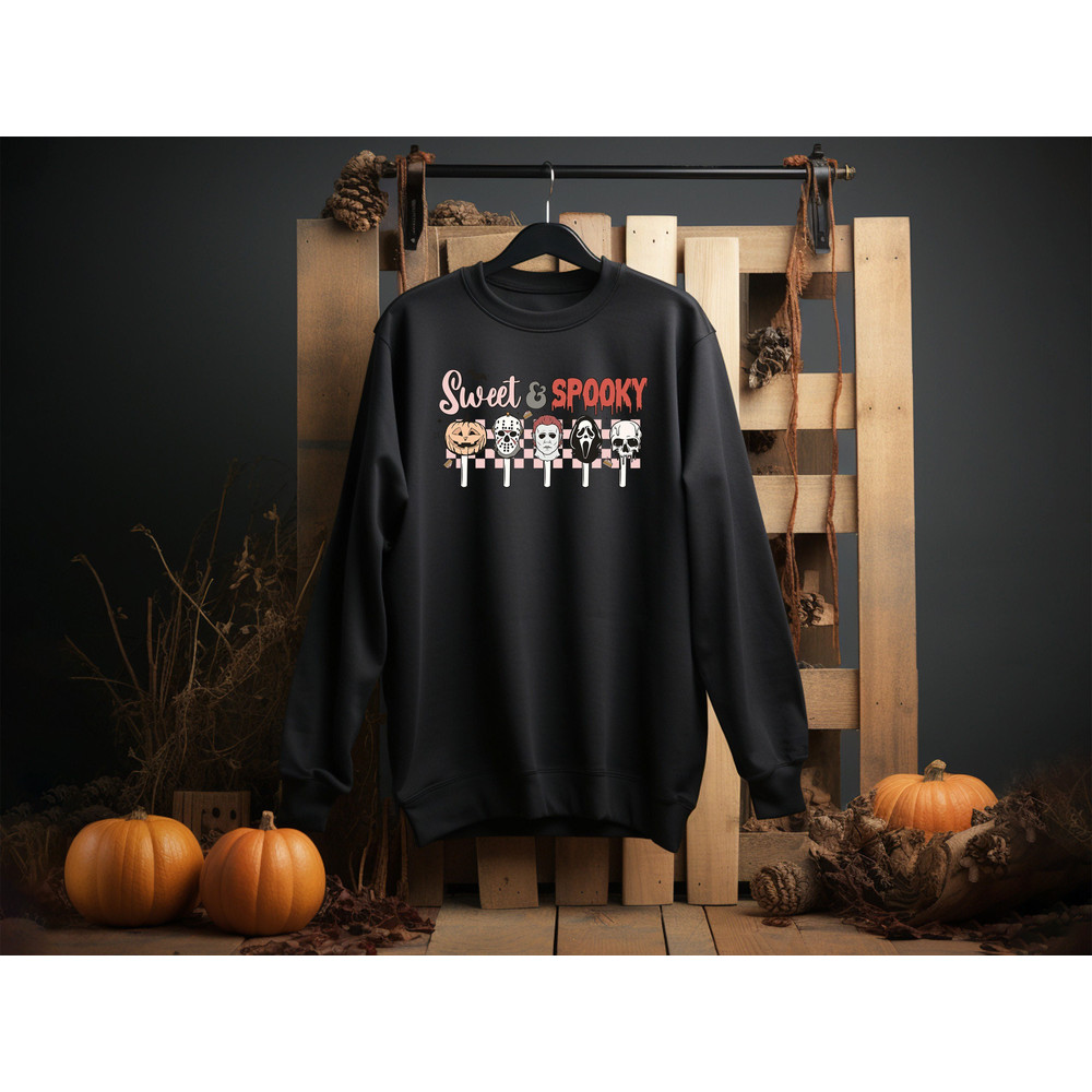 Sweet And Spooky Sweatshirt, Halloween Sweatshirt, Halloween Shirt, Spooky Shirt, Funny Halloween Shirt, Halloween Tee, Halloween Gift.jpg