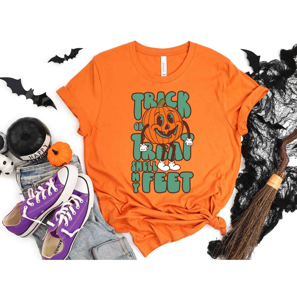 Trick or Treat Smell my Feet, Funny Halloween Shirt, Unisex Halloween Shirt, Funny Halloween Party Tees, Pumpkin Shirt, Halloween T-Shirts.jpg