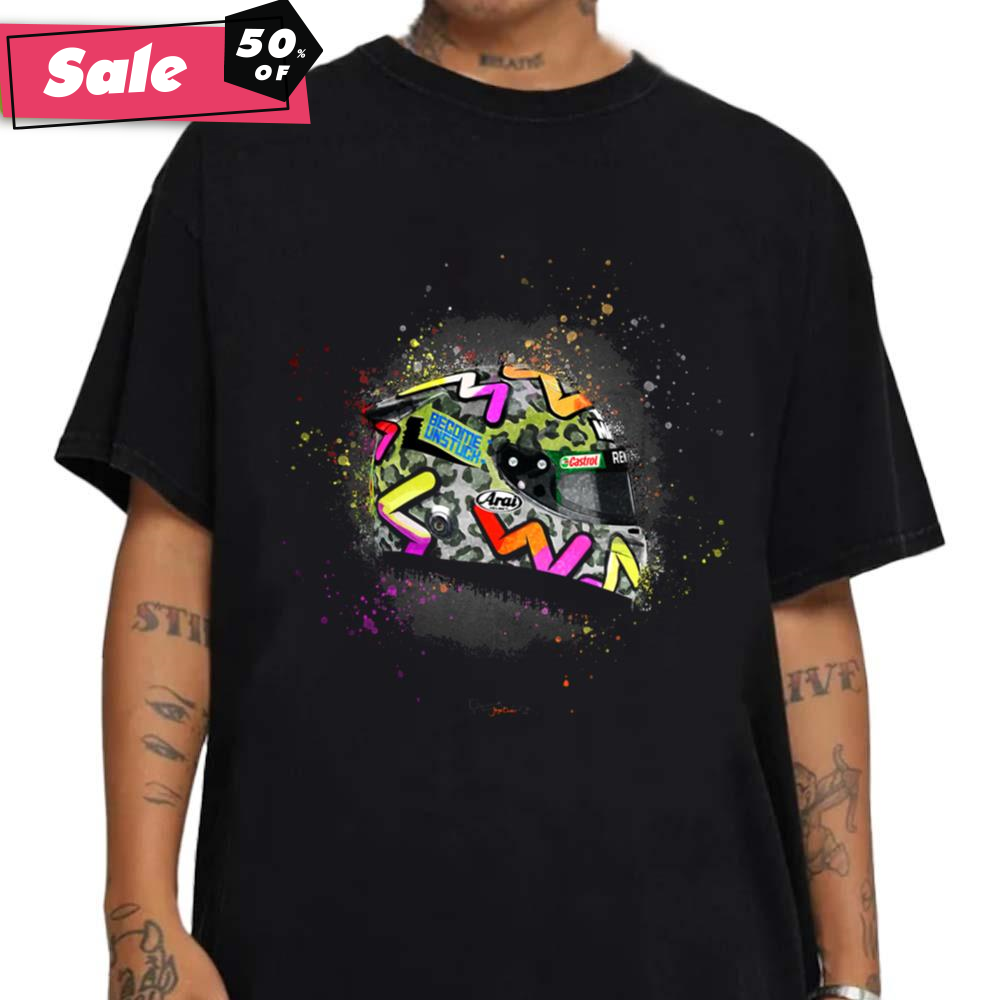 2020 Splatter Art Helmet Daniel Ricciardo Car Racing Unisex T-Shirt.jpg