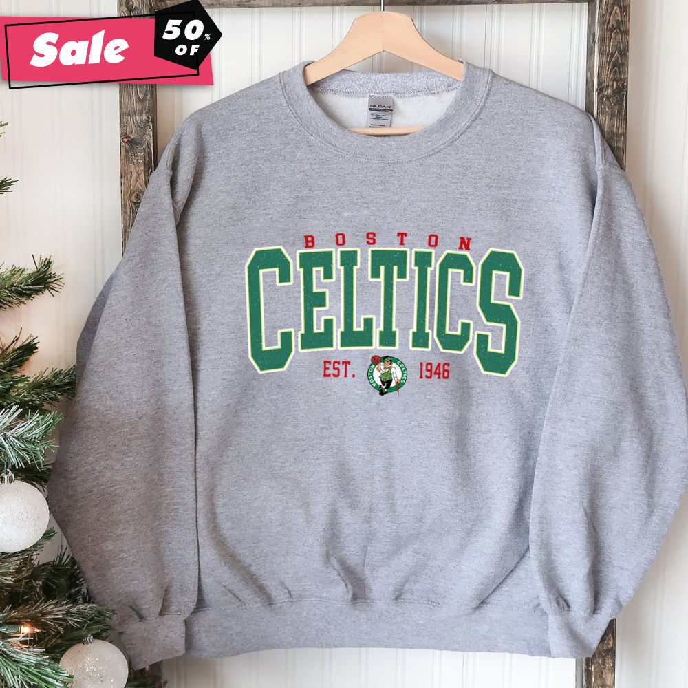 80s Vintage Design Boston Celtics Est 1946 Basketball Unisex Sweatshirt.jpg