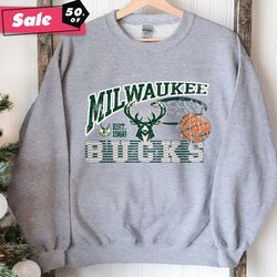 80s vintage milwaukee bucks basketball unisex sweatshirt