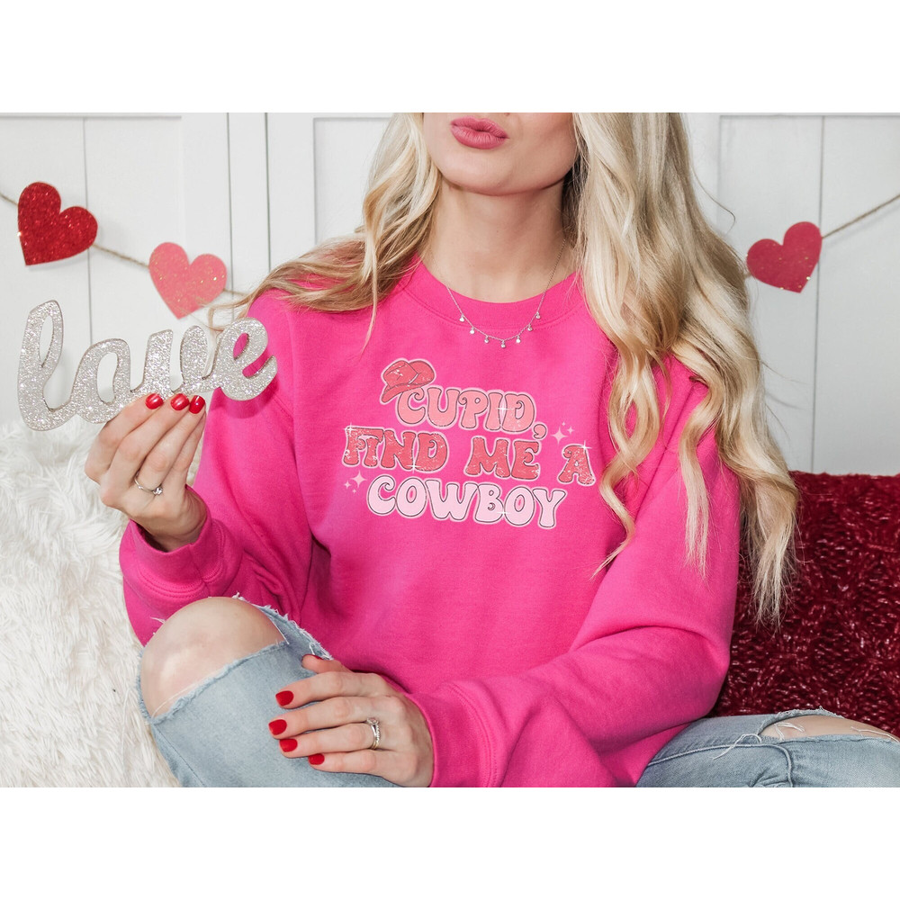 Cupid Find Me A Cowboy,Howdy Valentines Day,Gift For Cowgirls And Cowboys,Valentines Day Shirt,Funny Valentines Day,Western Valentines Gifts.jpg