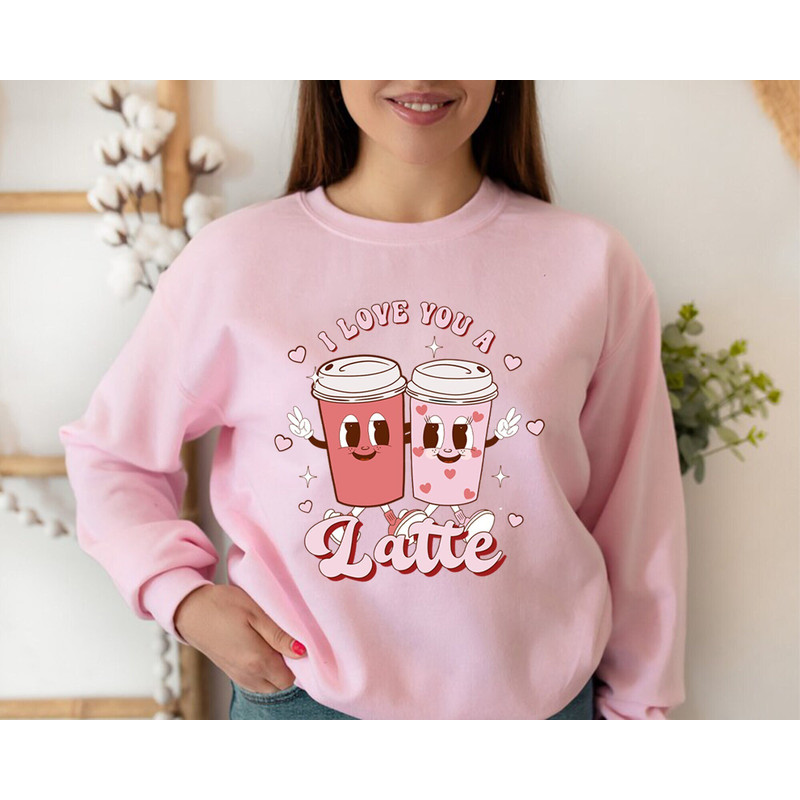 Retro Valentines Day Shirt,Valentines Day Shirts For Woman,Latte Valentine Shirt,Valentines Day Gift,Valentines Coffee Lover Gift, Donut Tee.jpg