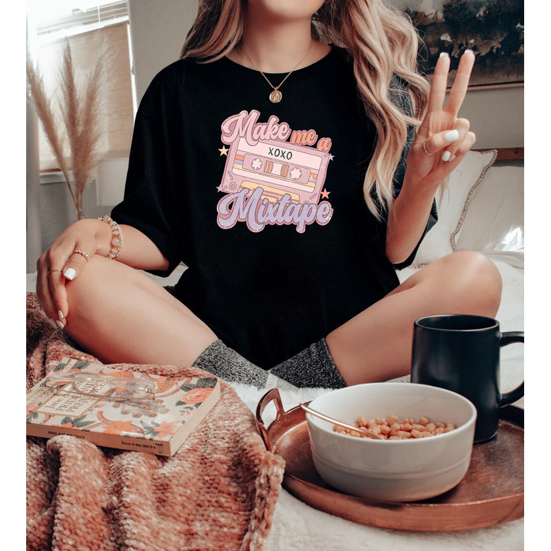 Retro Valentines Shirt, Make Me A Mixtape, Love Day Shirt, Funny Valentines Tee Shirt, Vintage Inspired Valentines Shirt, Vintage Xoxo Shirt.jpg