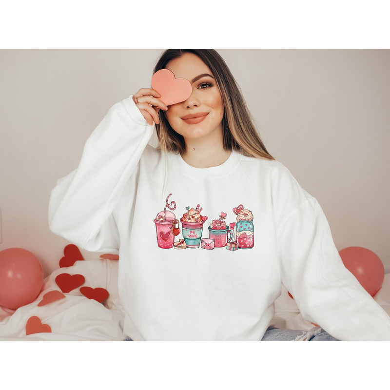 Coffee Sweatshirt, Be Mine Sweatshirt, Valentines Day Sweatshirt, Valentine Shirt, Plus Size Sweater, Gift For Woman.jpg