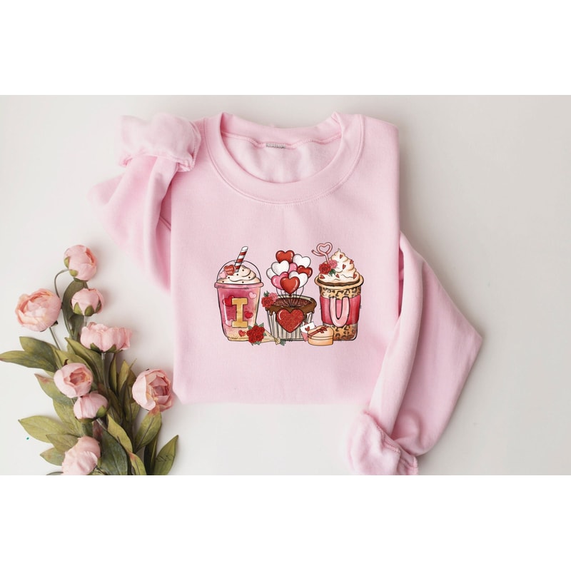 Coffee Sweatshirt, Valentines Day Sweater, Valentine Shirt, Vintage Valentine, Sweatshirt For Woman, Gift For Wife.jpg