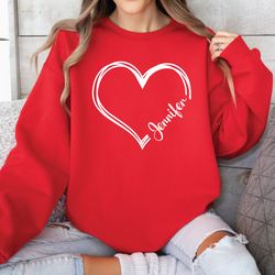 custom name valentines day shirt, personalized valentines shirt, custom sweatshirt for valentines day, personalized mini