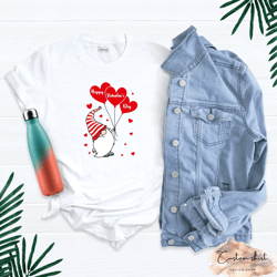 gnome valentines day gift shirt, happy valentine day shirt, gnome shirt, heart shirt, love shirt, cute valentine gift te
