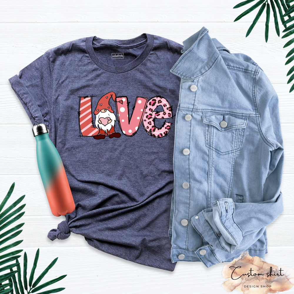 Love Gnomes Shirt, Romantic Valentines Gnomes Shirt, Funny Valentines Shirt, Cute Gnomes Shirt, Gnome Valentine Shirt, Couple Matching Shirt.jpg