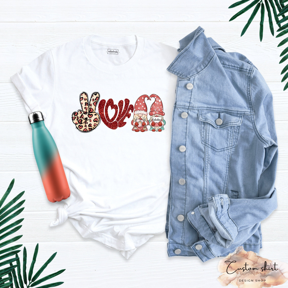 Love Gnomes Shirt, Valentines Gnomes Shirt, Cute Gnomes Shirt, Gnomes Valentine's Day T-Shirt, Love Gnome Tee, Gnomes Shirt, Couple Love Tee.jpg