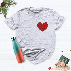pocket valentines day rose heart shirt, cute heart love shirt, lover rose heart outfit, couple matching shirt, valentine